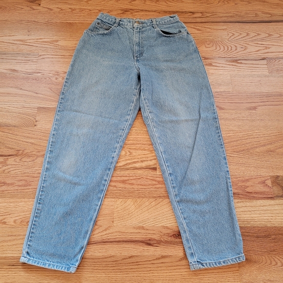 HUNT CLUB ♡ Vintage Hi-Rise Wide Leg Factory Faded Denim Blue Jeans 10P - Picture 4 of 16